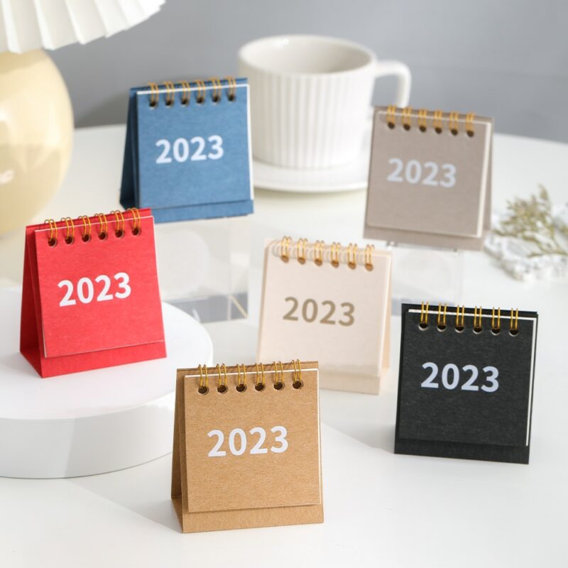 1 Pc 2023 Ins Style Retro Calendar Creative Simple Planner Decoration Desk Calendar Simple Desk Diary 1