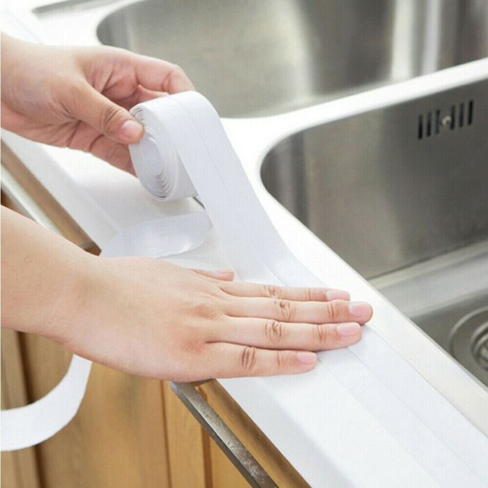 1 Roll Bath Wall Sealing Strip Waterproof Mildew Proof Self Adhesive Tape Kitchen Sink Basin Edge 3