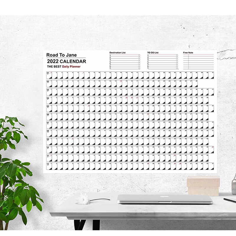 1 Pc 2022 Year Annual Plan Calendar Daily Schedule Sticker Dots Wall Planner Office School Supplies 1