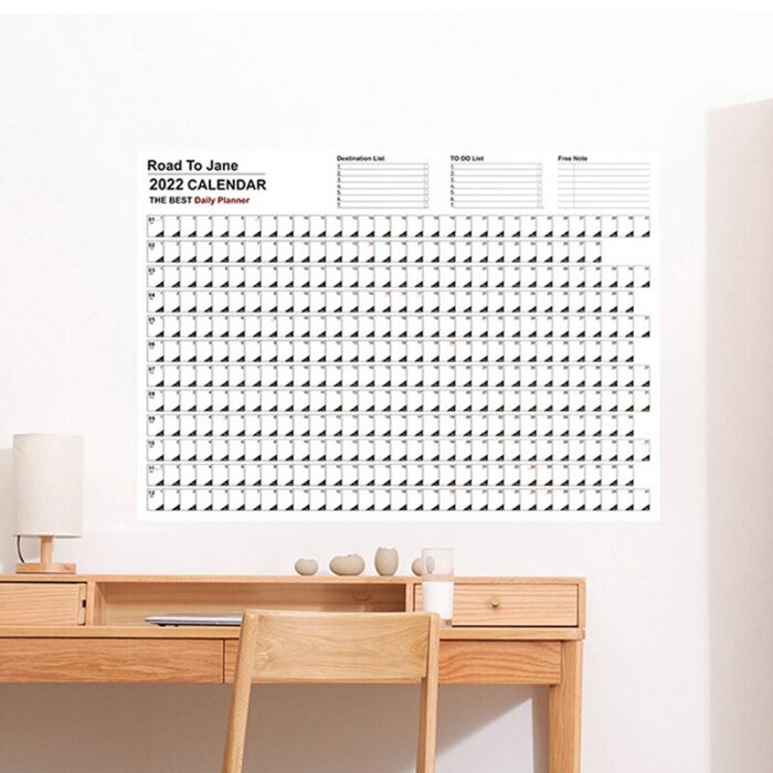 1 Pc 2022 Year Annual Plan Calendar Daily Schedule Sticker Dots Wall Planner Office School Supplies 3