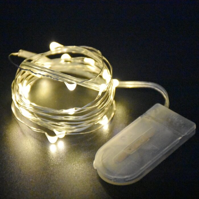 10 20 Led Fairy Light Cr2032 Battery Operated Led Copper Silver Wire String Light For Xmas 2