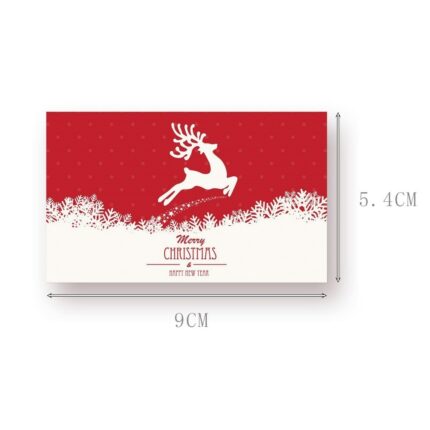 10 50pcs Merry Christmas Card Happy New Year Santa Claus Tree Cards For Holiday Party Gift 1