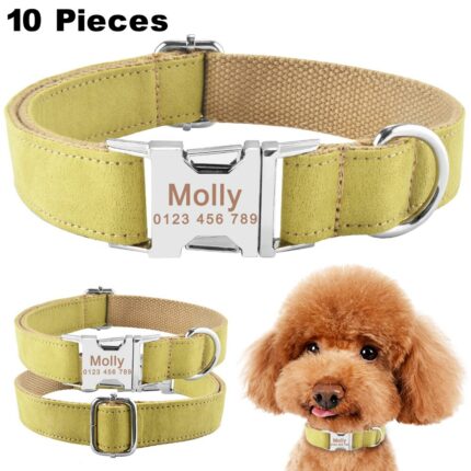 10 Pieces Personalized Dog Collar Durable Nylon Free Engraved Name Phone Number On Buckle Pet Supplies.jpg