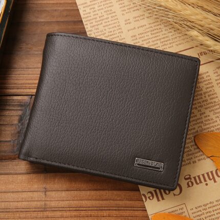 100 Genuine Leather Men Wallets Premium Product Real Cowhide Wallets For Man Short Black Walet Portefeuille 1