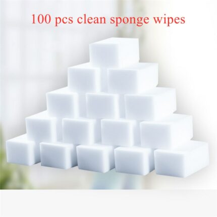 100 Pcs Lot Magic Sponge Multi Functional Cleaning Eraser Melamine Sponge For Kitchen Bathroom Cleaning Accessories