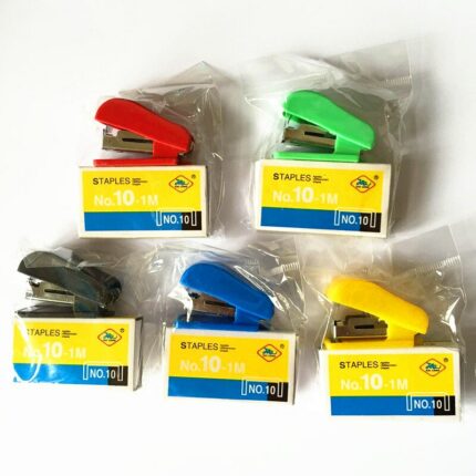 1000pcs Portable Kawaii Super Mini Small Stapler Useful Mini Stapler Staples Set Office Binding Stationery Random 1