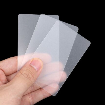 10pcs Pvc Blank Transparent Business Card Plastic Waterproof Without Printing For Handwriting School Office Supplies 1
