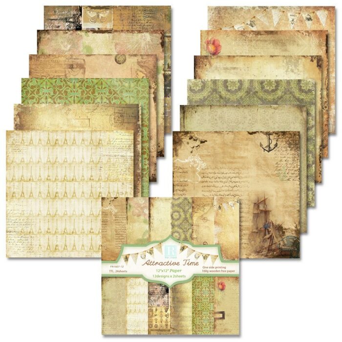 12 Sheet Scrapbook Paper 30x30cm 12 Inch Junk Journal Planner Paper Pad Cardstock Backgrounds Card Diy 4.jpg