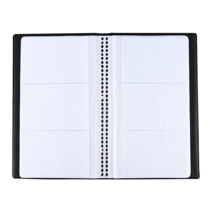 120 Slots Professional Pu Leather Cover Black Business Card Album Office Large Capacity Card Holder Storage 1