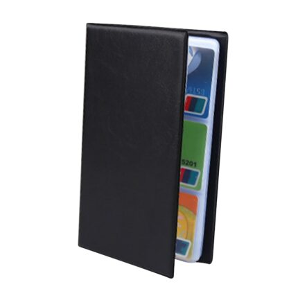 120 Slots Professional Pu Leather Cover Black Business Card Album Office Large Capacity Card Holder Storage