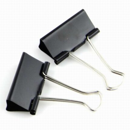 1200pcs 41mm Office Supplies Tight Black Colored Binder Clip Anti Tailed Swallowtail Clamp