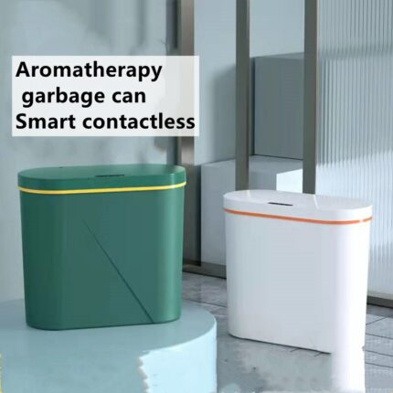 16l Automatic Aromatherapy Smart Sensor Trash Can Electronic Automatic Household Bathroom Toilet Waterproof Narrow Seam New 1