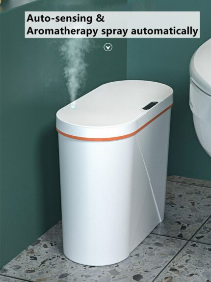 16l Automatic Aromatherapy Smart Sensor Trash Can Electronic Automatic Household Bathroom Toilet Waterproof Narrow Seam New