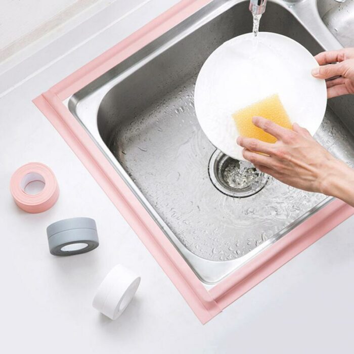 1pc Waterproof Sealing Strip Bathroom Shower Sink Bath Caulk Tape Self Adhesive Waterproof Wall Sticker For 3