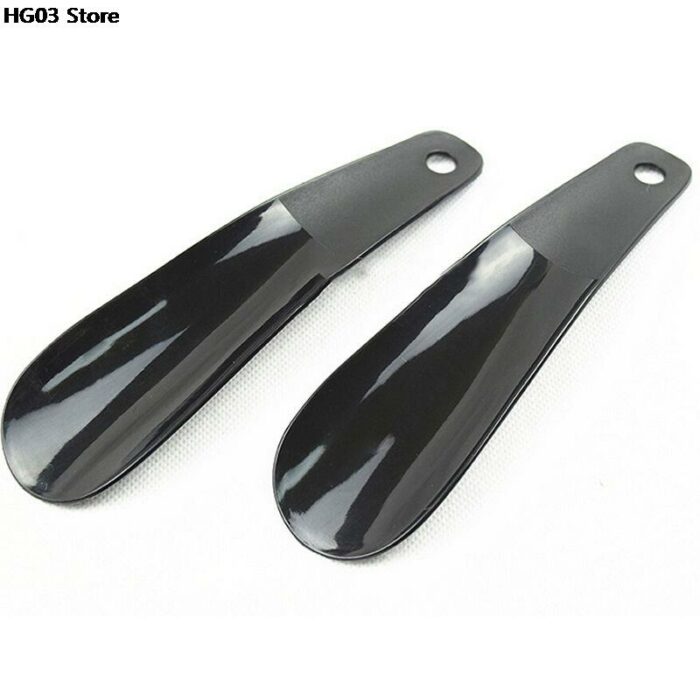 1pcs 16cm Flexible Sturdy Slip Shoe Horns Professional Black Plastick Shoe Horn Spoon Shape Shoehorn Shoe 2