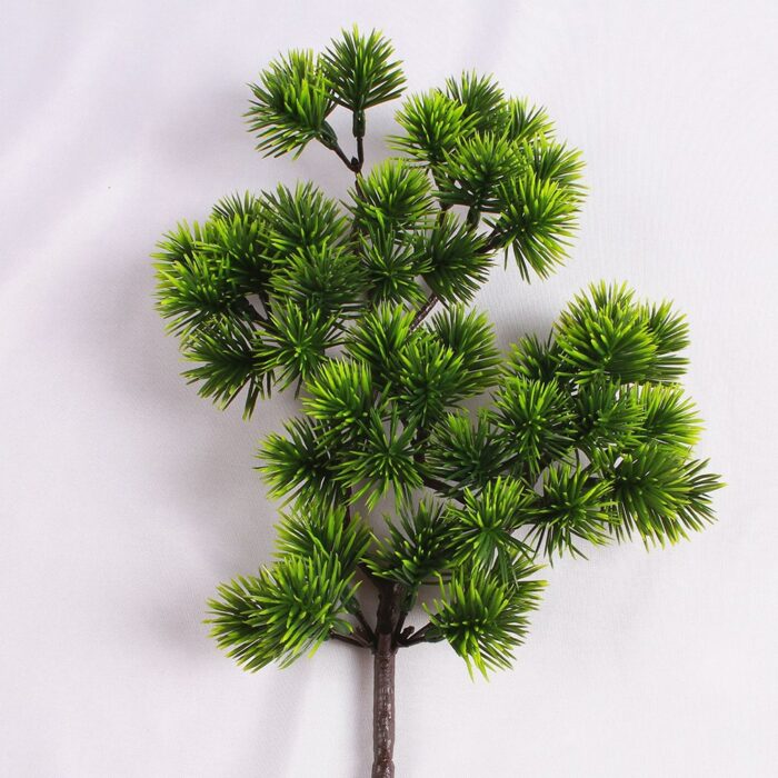 1pc Plastic Fake Artificial Green Cypress Tree Leaf Pine Plant Bonsai Wedding Home Garden Office Desktop 1