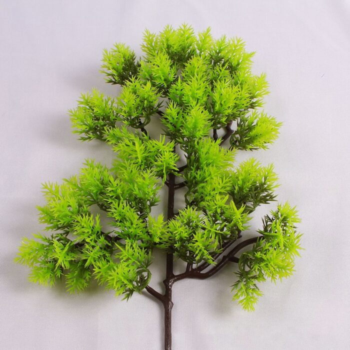1pc Plastic Fake Artificial Green Cypress Tree Leaf Pine Plant Bonsai Wedding Home Garden Office Desktop 3