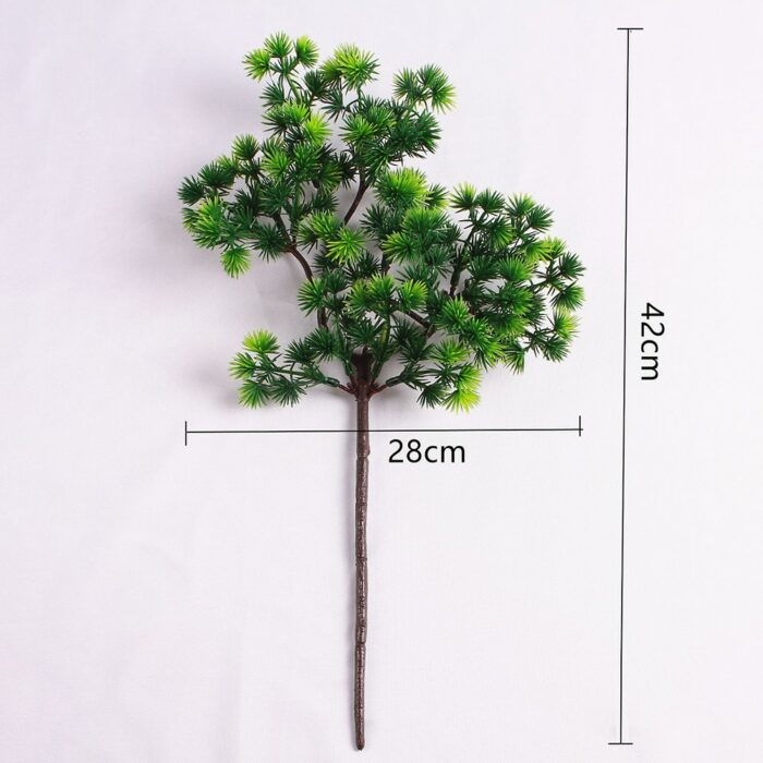 1pc Plastic Fake Artificial Green Cypress Tree Leaf Pine Plant Bonsai Wedding Home Garden Office Desktop 4