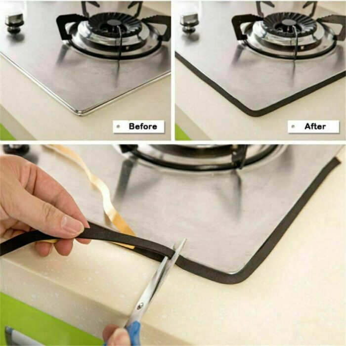 1pcs Kitchen Gas Stove Gap Sealing Adhesive Tape Anti Flouring Dust Proof Waterproof Sink Stove Crack 5