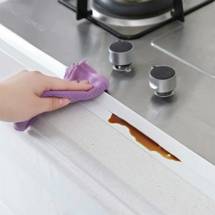 1roll Waterproof Mold Proof Adhesive Tape Durable Use Pvc Material Kitchen Bathroom Wall Sticker Sink Edge 2