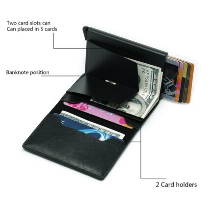 2022 Aluminum Men Wallet Card Holders Women Purse Luxury Women S Bag British Style Men Business 1