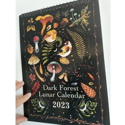 2023 Dark Forest Calendar Creative Illustrated Wall Lunar Calendar Waterproof Color Ink Wash Art Astrology Moon 1