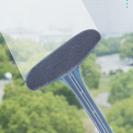 20pcs Window Mesh Screen Brush Curtain Net Wipe Cleaner Carpet Brush Home Retractable Long Handle 1