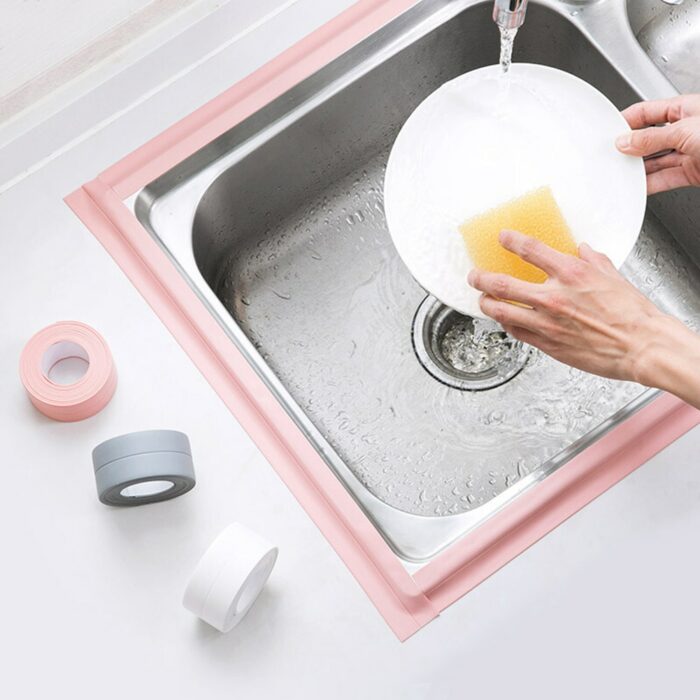 3 2 Meters Bathroom Shower Sink Bath Sealing Strip Tape Pvc Self Adhesive Waterproof Wall Sticker 3