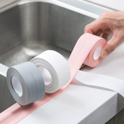 3 2m Bathroom Kitchen Sealing Strip Stickers Shower Sink Bath Sealing Strip Tape White Pvc Self
