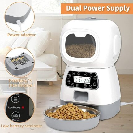 3 5l Automatic Cats Dogs Feeder Auto Dog Cat Pet Feeding Smart Food Dispenser For Pet 1.jpg