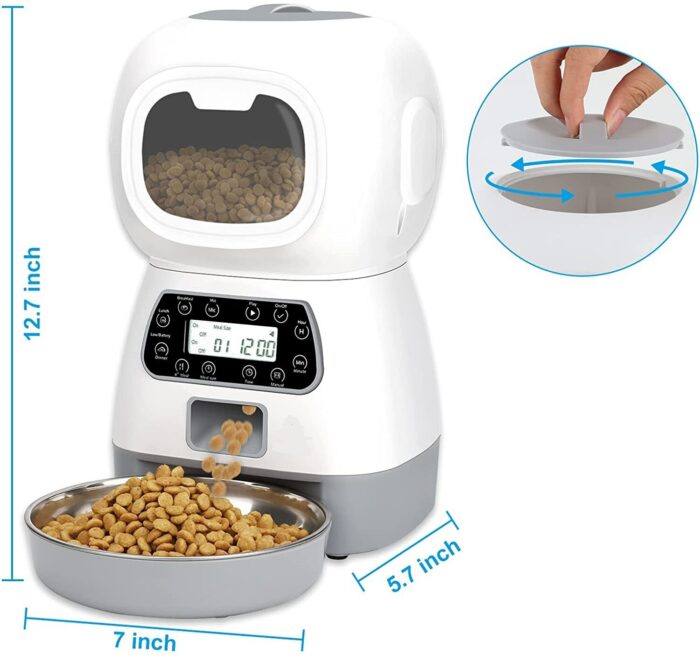 3 5l Automatic Cats Dogs Feeder Auto Dog Cat Pet Feeding Smart Food Dispenser For Pet 2.jpg