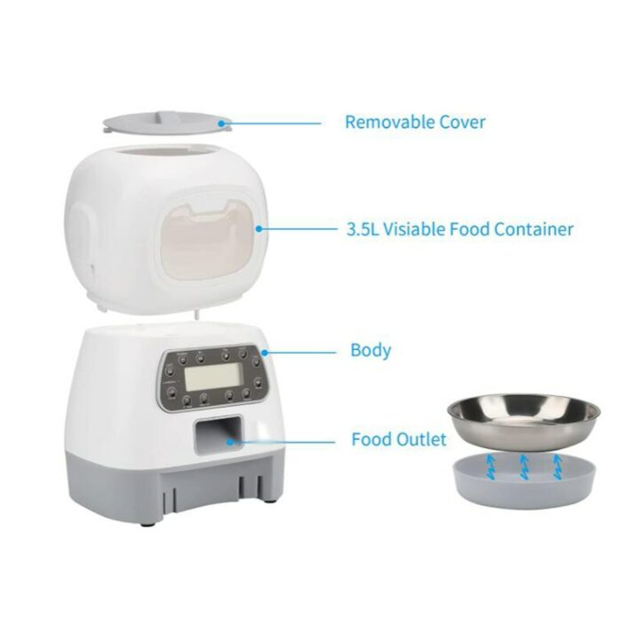 3 5l Automatic Pet Feeder Smart Food Dispenser For Cats Dogs Timer Stainless Steel Bowl Auto 2.jpg