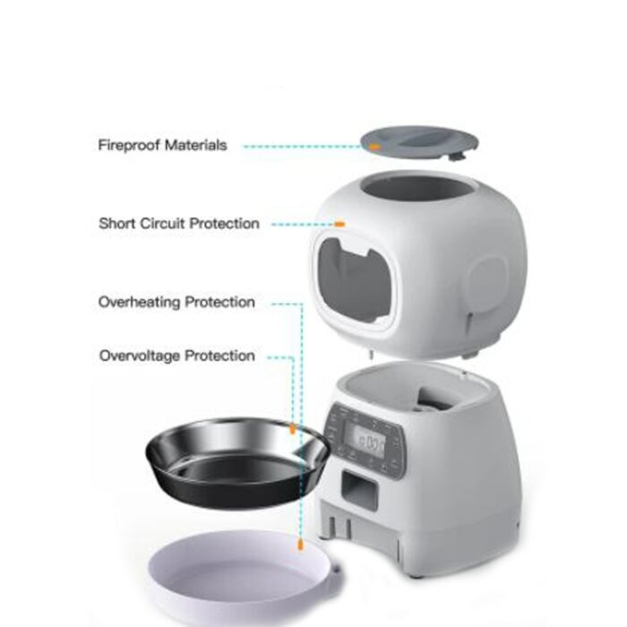 3 5l Automatic Pet Feeder Smart Food Dispenser For Cats Dogs Timer Stainless Steel Bowl Auto 3.jpg