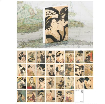 30 Pcs Set Japanese Katagawa Utamaro Painting Photography Postcard Ins Style Greeting Cards Message Card Diy 1