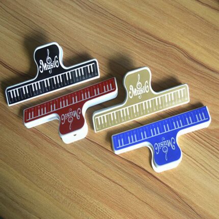 300pcs Note Paper Ruler Sheet Music Spring Clip Holder For Piano Guitar Violin Viola Cello Performance