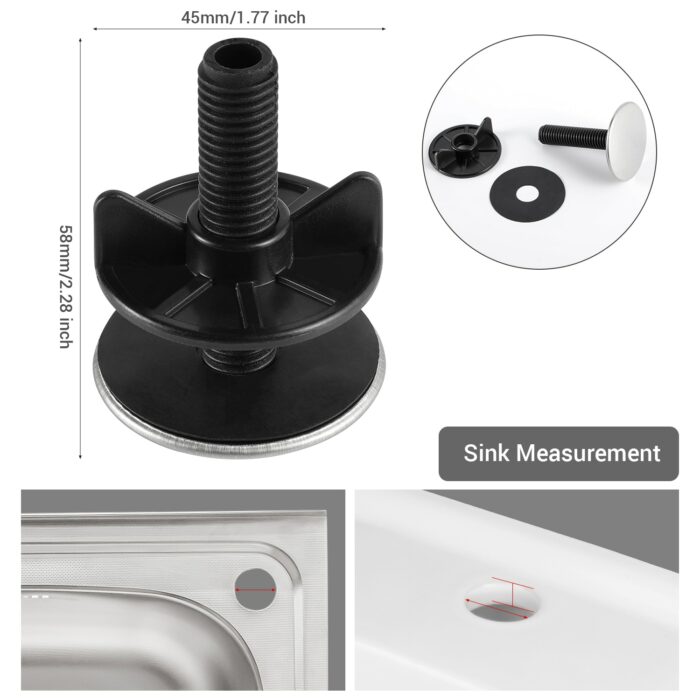 304 Stainless Steel Kitchen Sink Hole Cover Faucet Tap Hole Plate Stopper Cover Blanking Metal Plug 2
