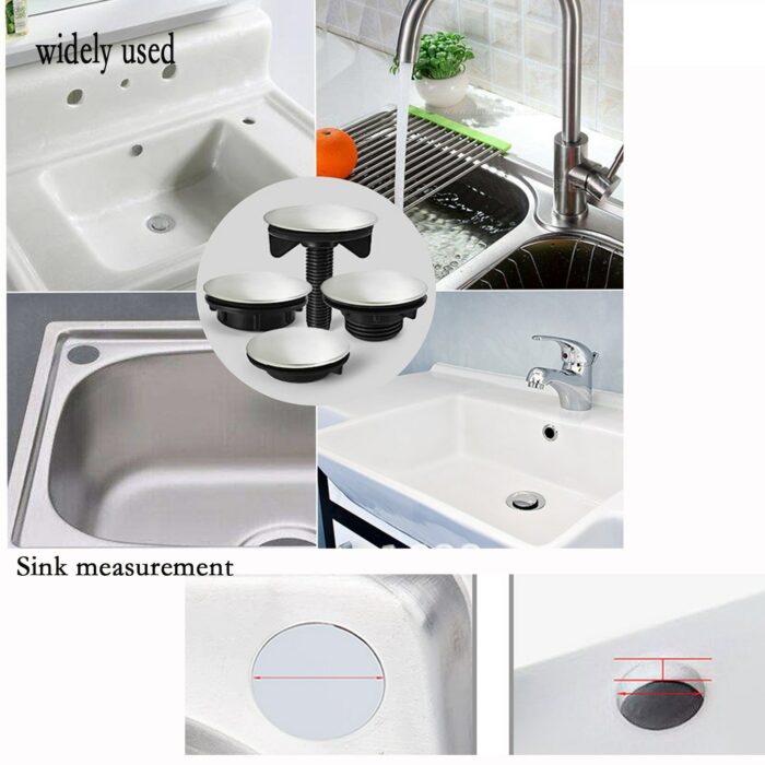 304 Stainless Steel Kitchen Sink Hole Cover Faucet Tap Hole Plate Stopper Cover Blanking Metal Plug