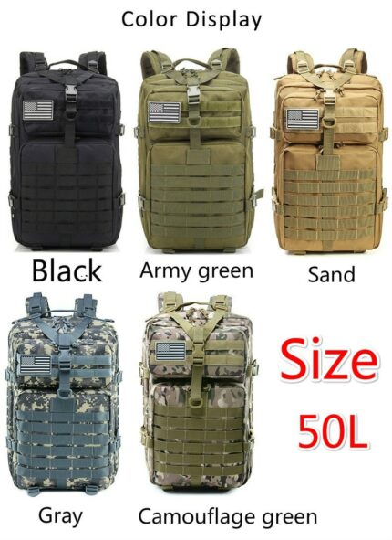 30l 50l 1000d Nylon Waterproof Backpack Outdoor Military Rucksacks Tactical Sports Camping Hiking Trekking Fishing Hunting 1
