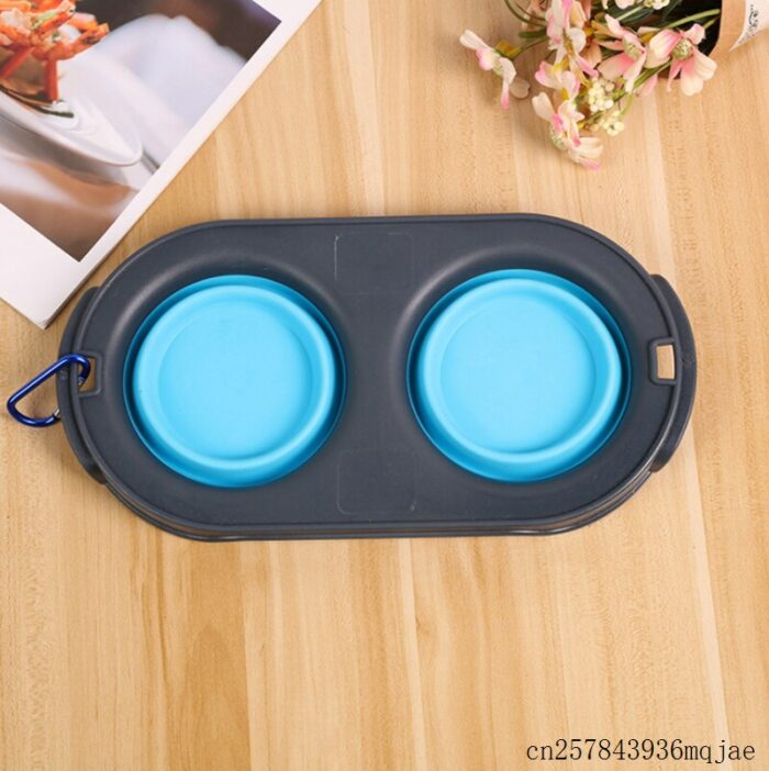 30pcs Collapsible Feeding Pet Food Bowls Silicone Cat Double Feeder Foldable Bowl Travel Cat Dog Supplies 4.jpg