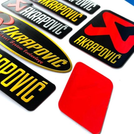 3d Aluminium Motorcycle Sticker Decal For Akrapovic Exhaust Muffler Car Moto Decoration 1