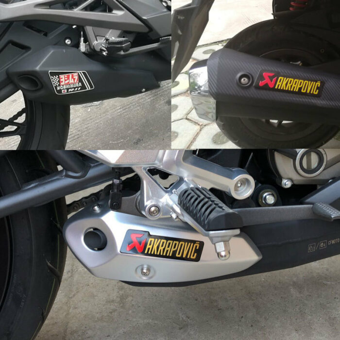 3d Aluminium Motorcycle Sticker Decal For Akrapovic Exhaust Muffler Car Moto Decoration 2