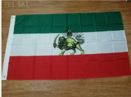 3x5ft Empire Of Iran Flag Digital Printing Pahlavi Dynasty Banner Custom Flags