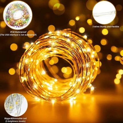 5 10m Usb String Lights 8 Modes Fairy Lights Copper Wire Led String Lights For Christmas 1