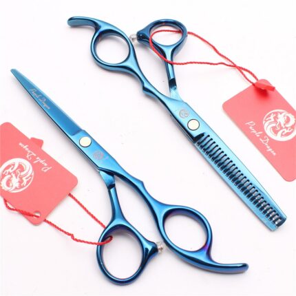 50pcs 5 5 6 0 Wholesale Purple Dragon Pro Hairdressing Scissors Cutting Scissors Thinning Shears Human 1