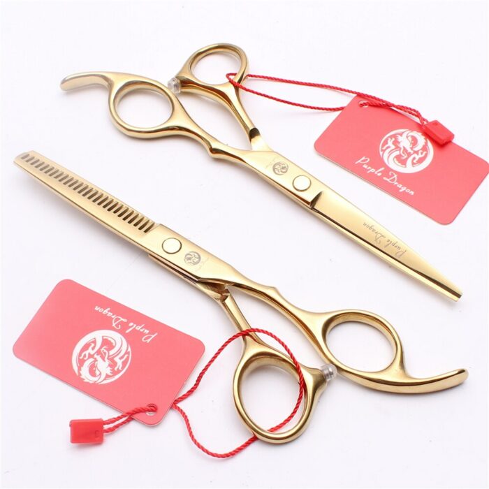 50pcs 5 5 6 0 Wholesale Purple Dragon Pro Hairdressing Scissors Cutting Scissors Thinning Shears Human 5