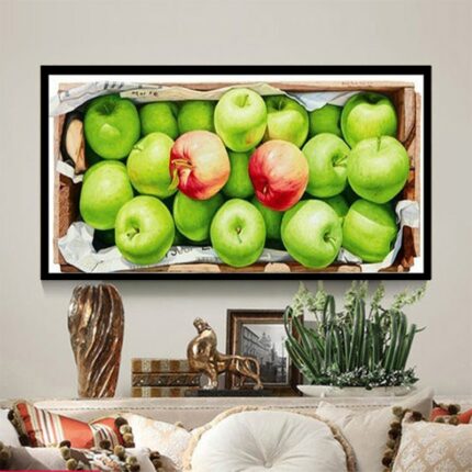 5d Diamond Paintings Green Apple Fruits Full Diamond Art Embroidery Living Room Office Home Decor Diy.jpg