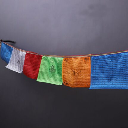 5m Religious Flags Tibetan Buddhist Supplies Color Print Prayer Flag Artificial Silk Tibet Lungta Banner Scriptures 1