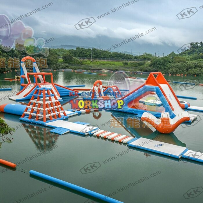 60x45m Commercial Outdoor Giant Float Water Park Inflatable Island Water Amusement Playground 3