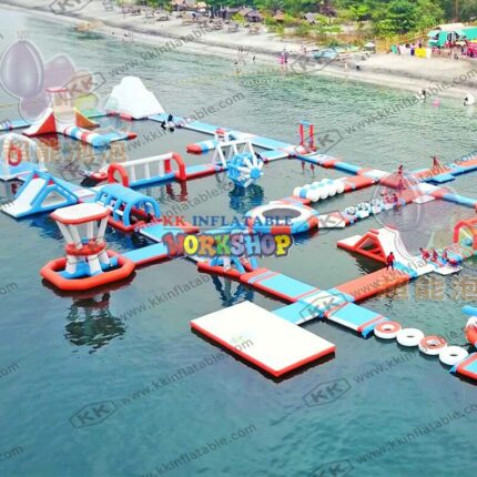 60x45m Commercial Outdoor Giant Float Water Park Inflatable Island Water Amusement Playground