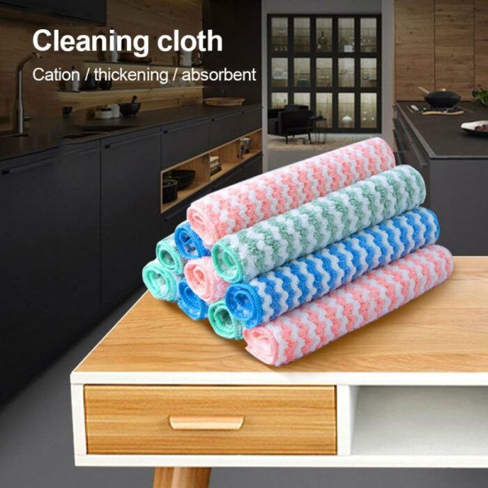 6pcs 3pcs 30 40cm Cleaning Cloths Oil Free Dishwashing Towel Kitchen Cleaning Rag Microfiber Towels Cleaning 2